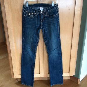True Religion jeans with gold accents